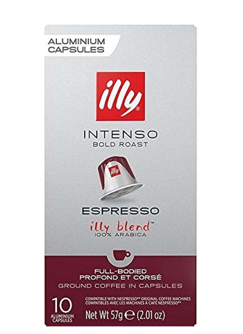 Illy Espresso Intenso Nespresso Compatible Pods - 10 Capsules  - Image 2