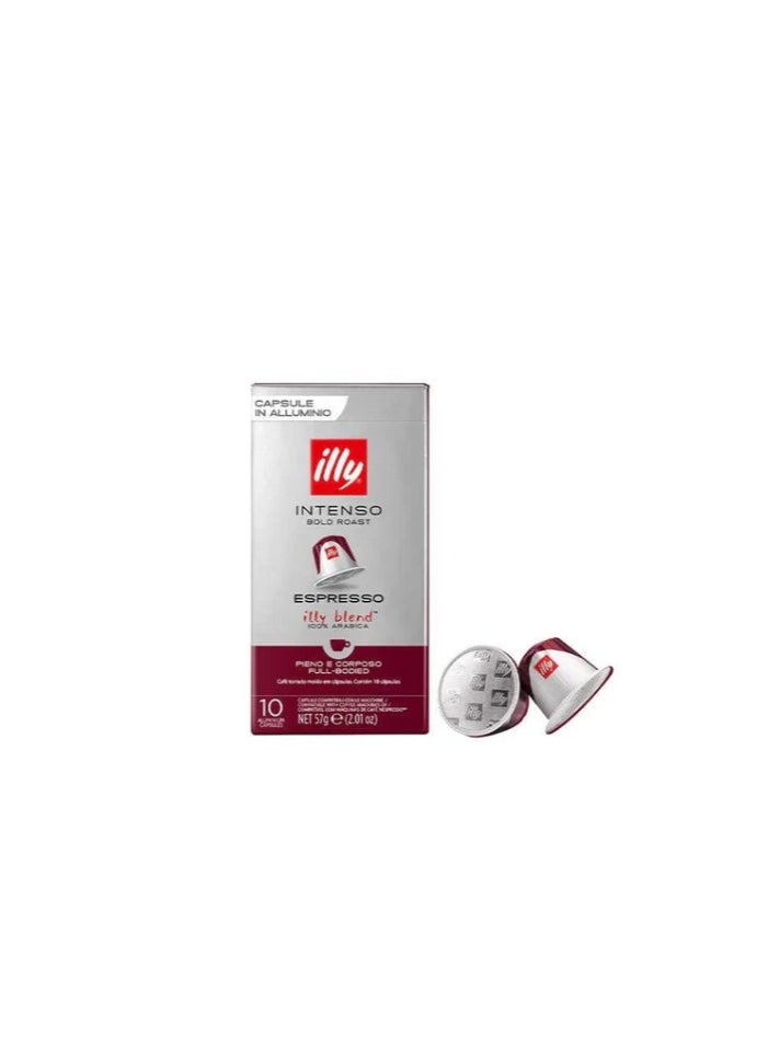 Illy Espresso Intenso Nespresso Compatible Pods - 10 Capsules  - Image 1