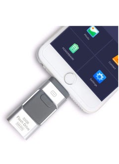 Generic 3-In-1 OTG USB 3.0 Memory Stick Pen Drives for iPhone/iPad/Android/PC (256GB, Silver)  - Image 1