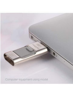 Generic 3-In-1 OTG USB 3.0 Memory Stick Pen Drives for iPhone/iPad/Android/PC (256GB, Silver)  - Image 4