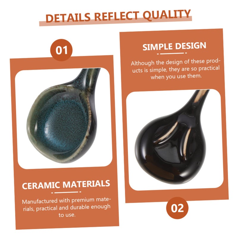 Ergonomic Ceramic Soup Spoon Long Handle Easy Grip Multipurpose Rice Scoop for Parties - Image 4