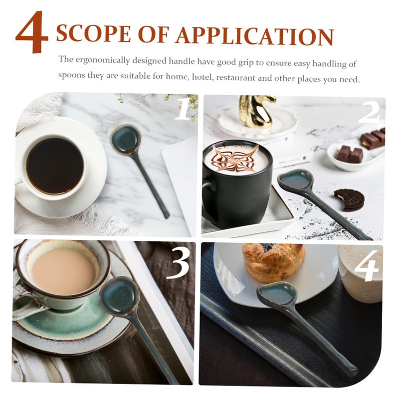 Ergonomic Ceramic Soup Spoon Long Handle Easy Grip Multipurpose Rice Scoop for Parties - Image 5