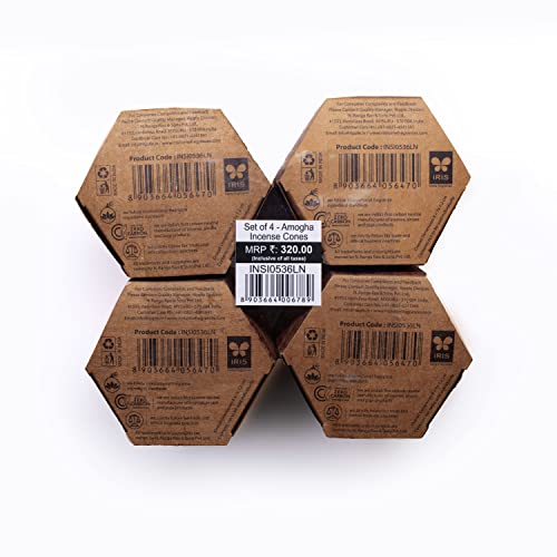 Amogha Incense Cone in a Hexa krafted Box with Flower Lock top-Set of 4 (Loban) - Image 4