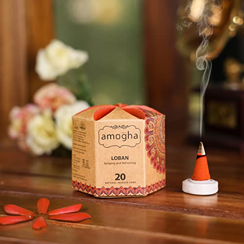 Amogha Incense Cone in a Hexa krafted Box with Flower Lock top-Set of 4 (Loban) - Image 2