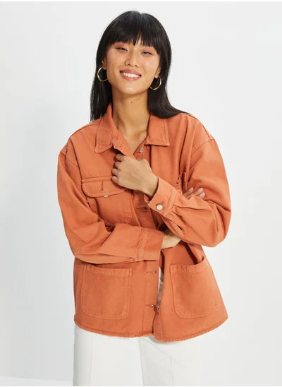 trendyol Pocket Detail Denim Jacket