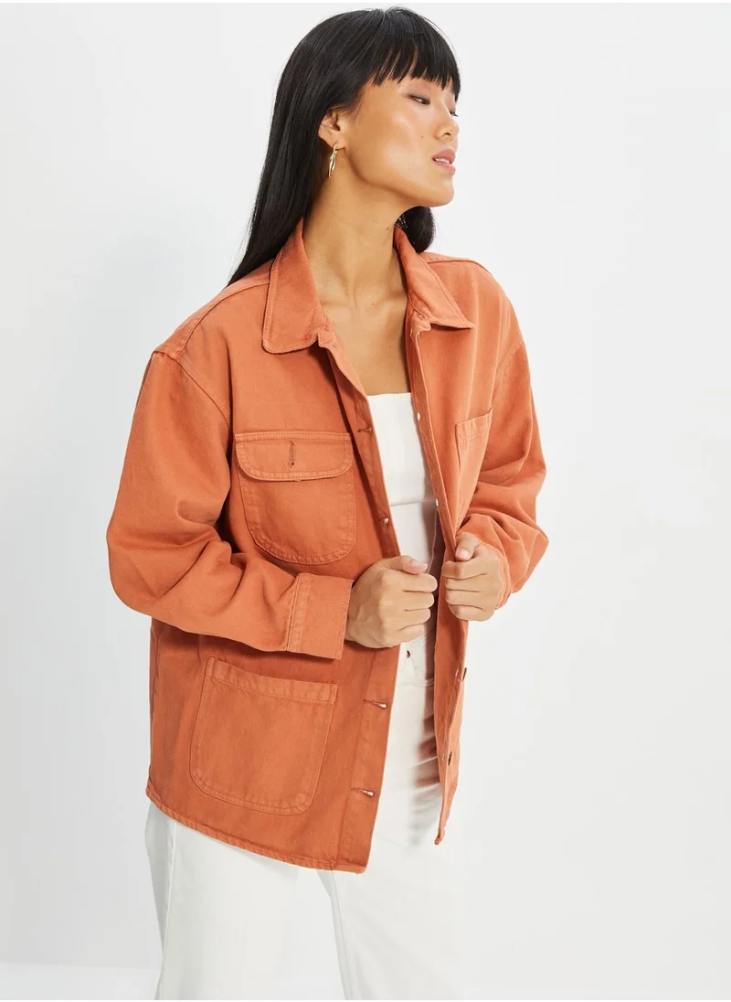 trendyol Pocket Detail Denim Jacket