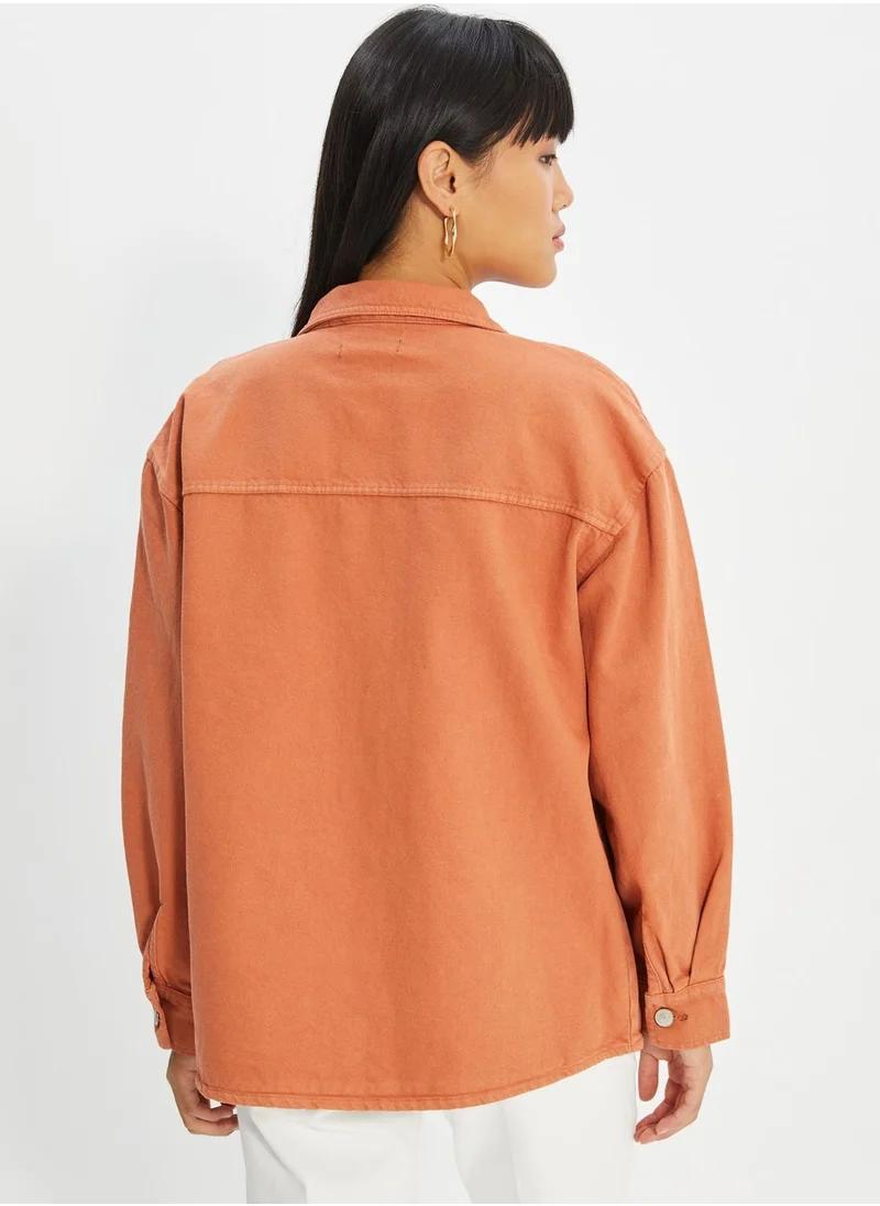 trendyol Pocket Detail Denim Jacket