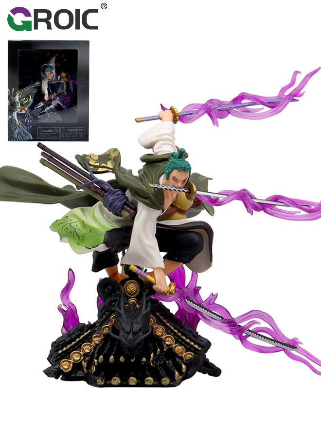 GROIC Zoro Action Figure, One Piece Figure, Zoro Anime Figure Model Desk Decoration Action Figure Sauron Three Thousand Swords Style Statue Figure Roronoa Zoro, One Piece Zoro Collectibles, Decorations - Image 1
