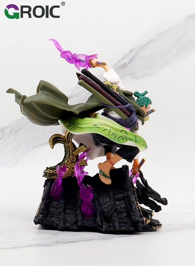 GROIC Zoro Action Figure, One Piece Figure, Zoro Anime Figure Model Desk Decoration Action Figure Sauron Three Thousand Swords Style Statue Figure Roronoa Zoro, One Piece Zoro Collectibles, Decorations - Image 5