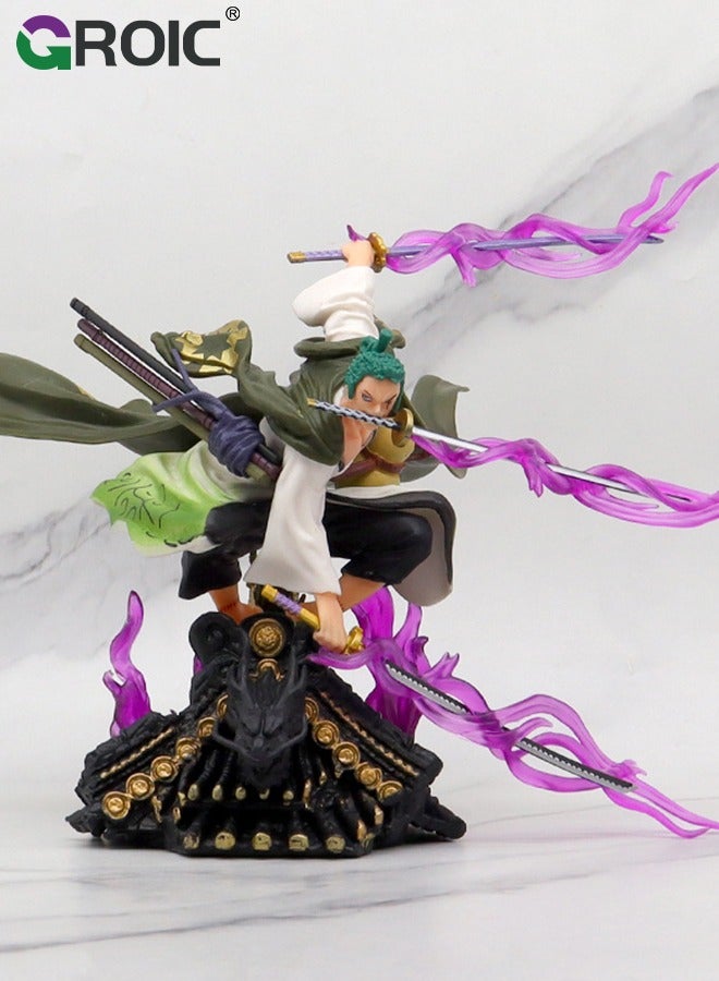 GROIC Zoro Action Figure, One Piece Figure, Zoro Anime Figure Model Desk Decoration Action Figure Sauron Three Thousand Swords Style Statue Figure Roronoa Zoro, One Piece Zoro Collectibles, Decorations - Image 3