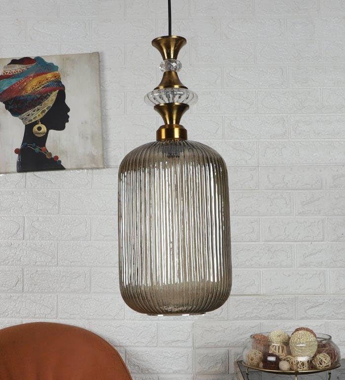 ELIANTE Povque Smog Iron Hanging Light Vintage Decorate Hanging Lamp for Farmhouse Living Room Bedroom Corridor | by Jainsons Lights | 3 Years Warranty | Free - Led Lamp (JS-1323-1LP-Smog) - Image 2