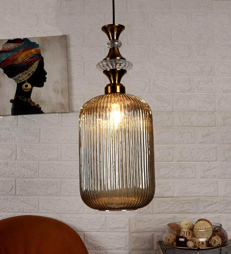 ELIANTE Povque Smog Iron Hanging Light Vintage Decorate Hanging Lamp for Farmhouse Living Room Bedroom Corridor | by Jainsons Lights | 3 Years Warranty | Free - Led Lamp (JS-1323-1LP-Smog) - Image 1