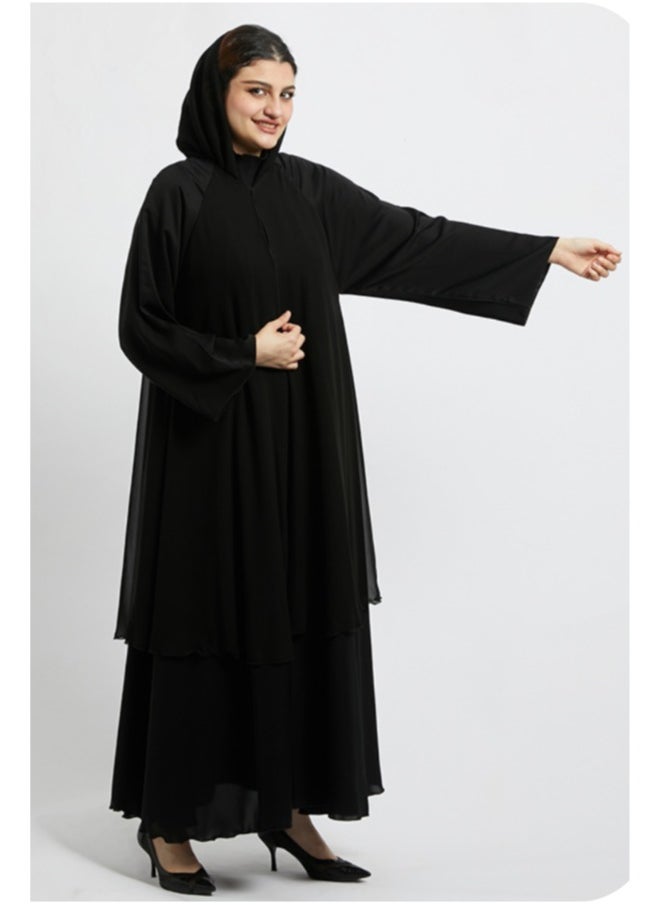 Evva Luxury Saudi Abaya for Women – Elegant Open Front Modest Wear in Premium Fabric – Ideal for Ramadan, Eid, and Everyday Elegance  - Image 1