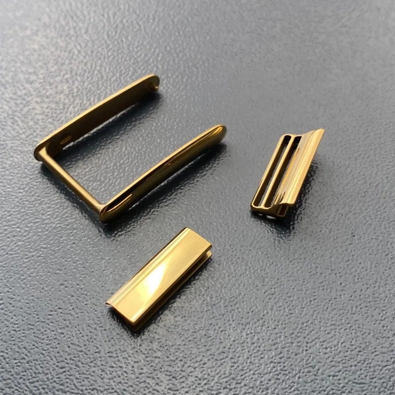 Bluejw Win-Win Whoop 5.0 Band Adapter Connector Set MG Luxe Strap Polished Gold Silver Replacement Luxury Watch Band - Image 4