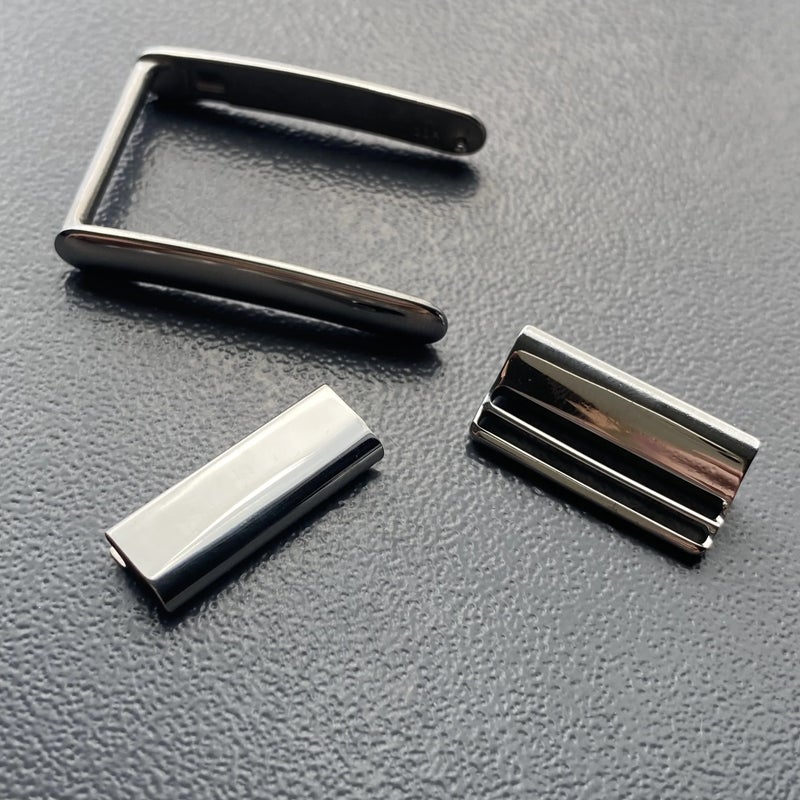Bluejw Win-Win Whoop 5.0 Band Adapter Connector Set MG Luxe Strap Polished Gold Silver Replacement Luxury Watch Band - Image 1