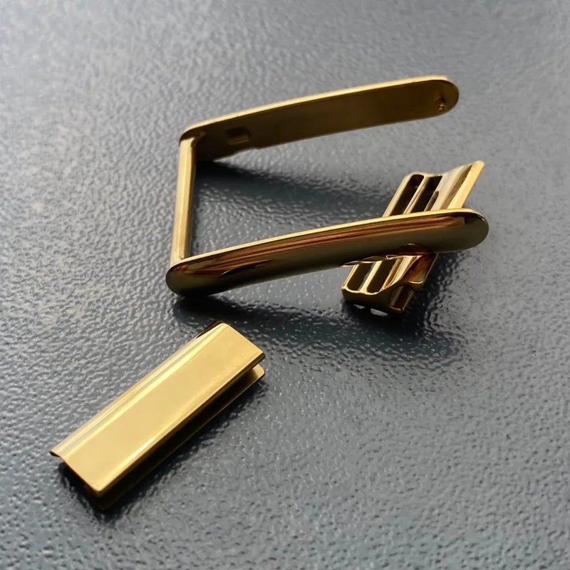 Bluejw Win-Win Whoop 5.0 Band Adapter Connector Set MG Luxe Strap Polished Gold Silver Replacement Luxury Watch Band - Image 2