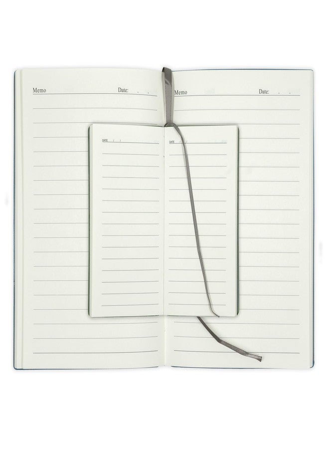 COMMA | Velvet Series Combo | A5 & A6 Size with Pen | Flexible Bound Notebook | 200 Pages | 100gsm Natural Shade Paper | Velvet PU Cover with Edge Colour - Green - Image 3