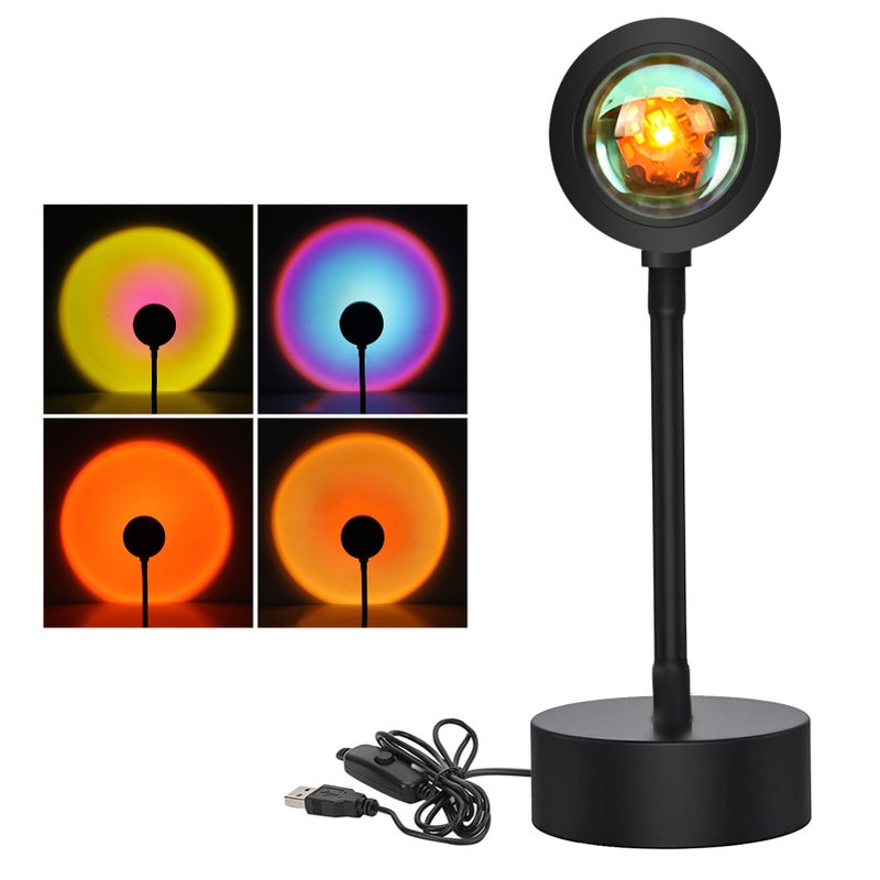 Sunset Projection Lamp Sunset Lamp Sun Light Romantic Visual Night Light for Living Room USB Charging - Image 2