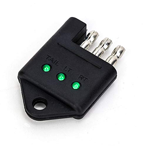 TIROL 4 Pin Trailer Tester Connector Trailer Wiring Tester 4-Pin Straight Trailer Light Wire Circuit Tester Car Accessories - Image 1