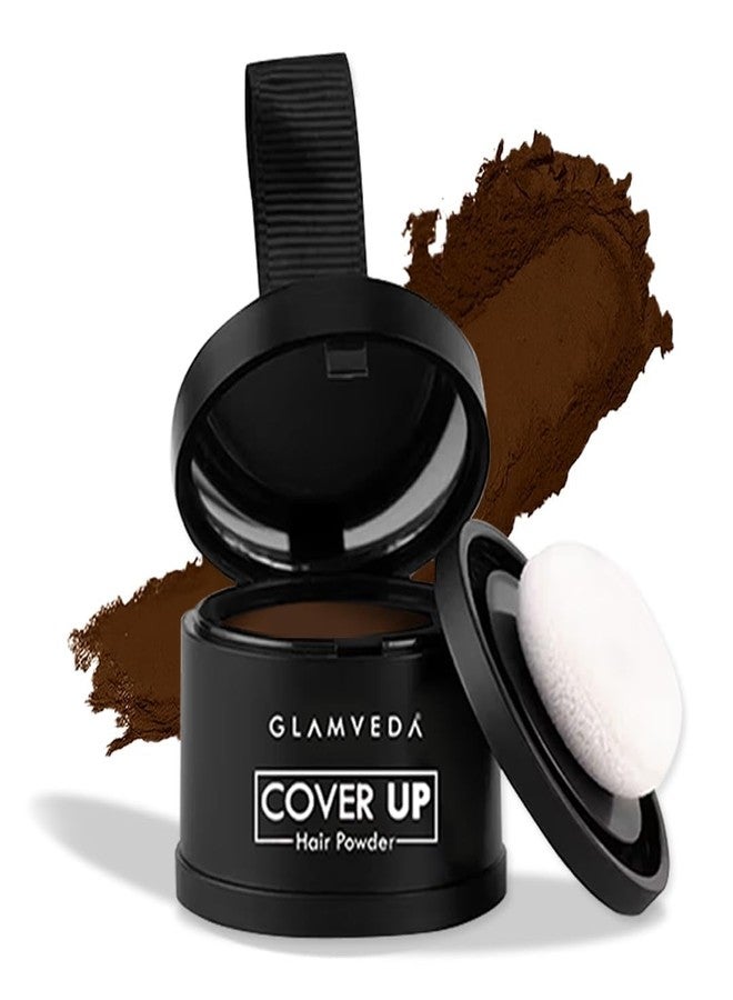 Glamveda Cover-Up Hair Powder - Brown | Instantly Covers Grey Roots & Bald Spots | Hair Filler | Highly Pigmented, Fuller & Denser Look | Long-Lasting | Matte Finish | Flawless Application | 4gm - Image 1