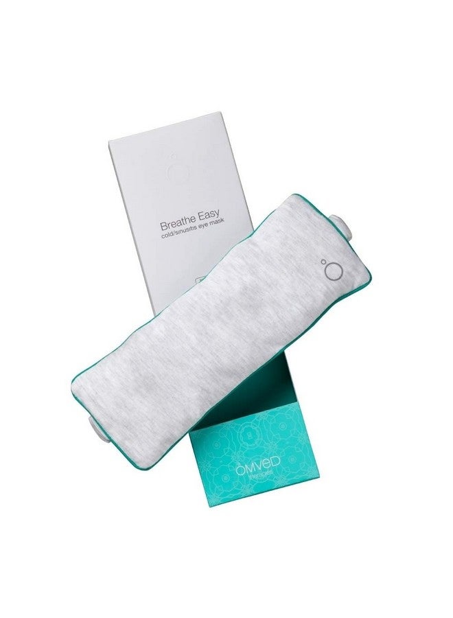 Omved Breathe Easy Cold And Sinusitis Therapeutic Cotton Eye Mask And Eye Pillow- Relief From Sinus, Headache, Migraine, Cold And Cough, Light Grey  - Image 1