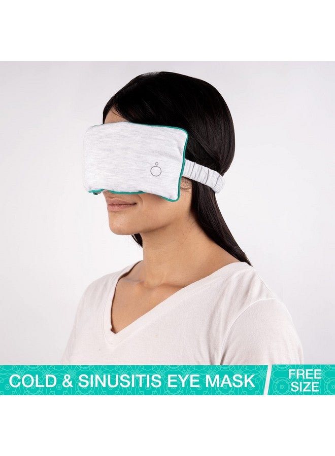 Omved Breathe Easy Cold And Sinusitis Therapeutic Cotton Eye Mask And Eye Pillow- Relief From Sinus, Headache, Migraine, Cold And Cough, Light Grey  - Image 4