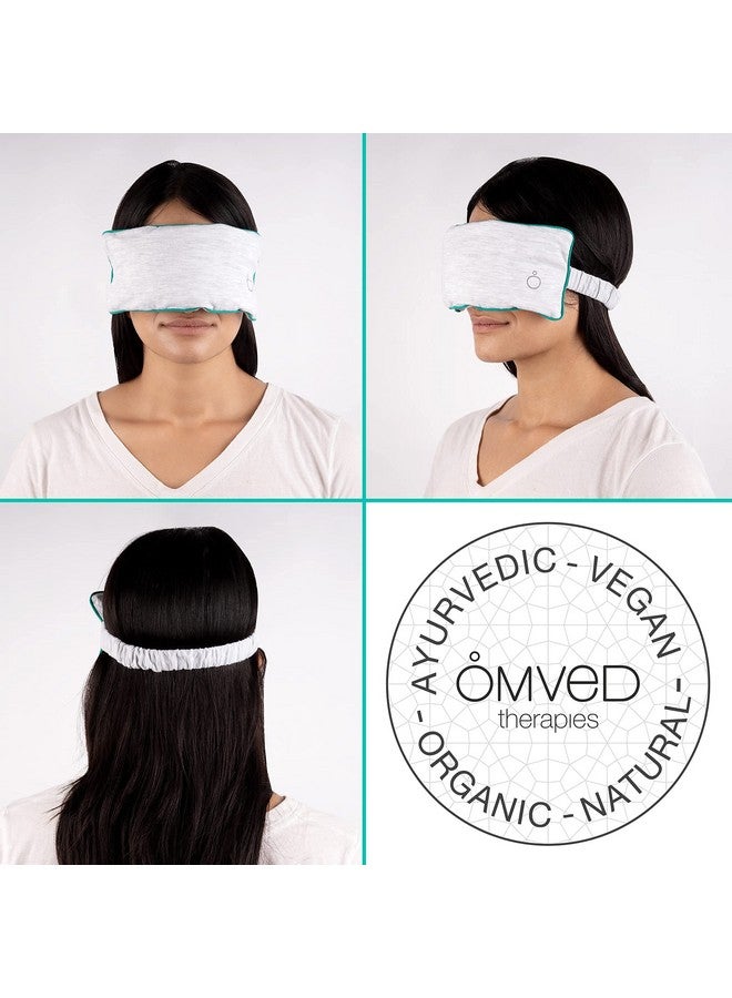 Omved Breathe Easy Cold And Sinusitis Therapeutic Cotton Eye Mask And Eye Pillow- Relief From Sinus, Headache, Migraine, Cold And Cough, Light Grey  - Image 5