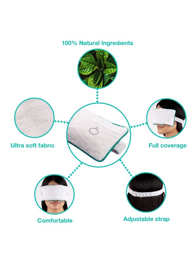 Omved Breathe Easy Cold And Sinusitis Therapeutic Cotton Eye Mask And Eye Pillow- Relief From Sinus, Headache, Migraine, Cold And Cough, Light Grey  - Image 3