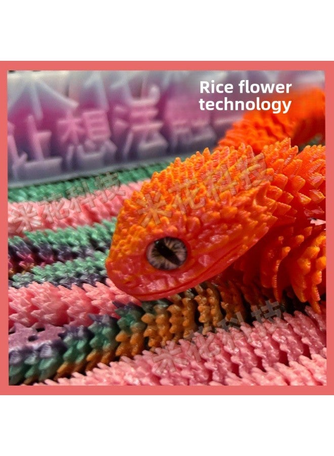 3D Printing Viper Full Body Joints For Children's Birthday Gifts Optional Color Special Stall Explosions-Color:Golden Purple  - Image 3