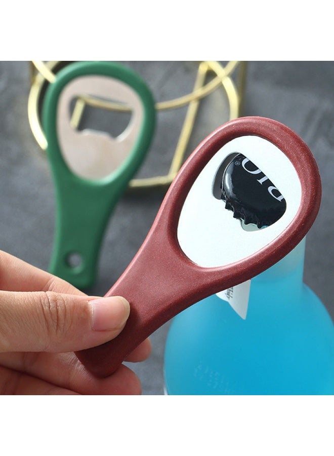 4 Pack Heavy Duty Stainless Steel Flat Bottle Opener, Solid Easy to Use Best Bottle Openers, Red, Green, Blue,Black - Image 3