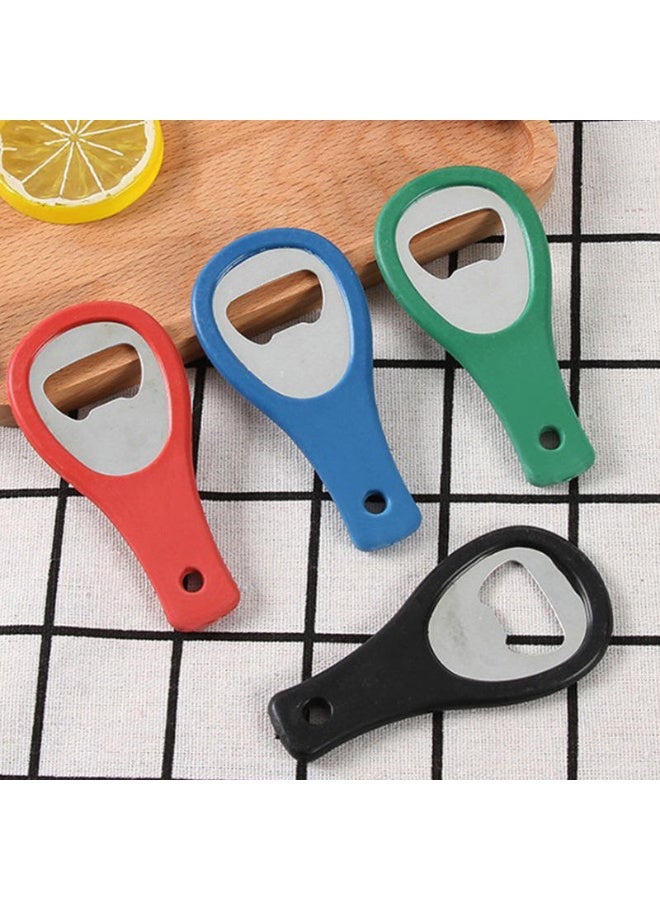 4 Pack Heavy Duty Stainless Steel Flat Bottle Opener, Solid Easy to Use Best Bottle Openers, Red, Green, Blue,Black - Image 2