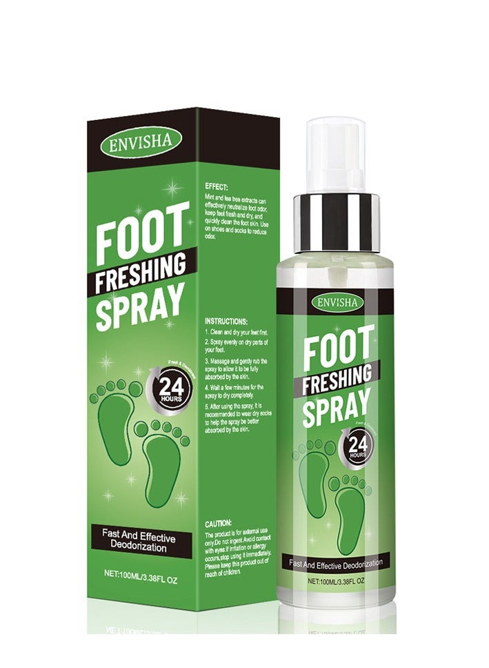 اينڤيشا Shoe Deodorizer Spray - Strong Odor Eliminator for Shoes - Natural Mint Freshener with Tea Tree Oil - Effective Solution for Smelly Sneakers - Image 1