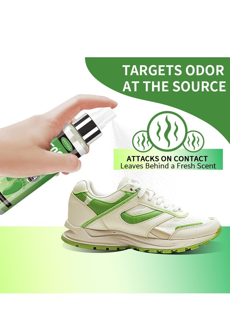 اينڤيشا Shoe Deodorizer Spray - Strong Odor Eliminator for Shoes - Natural Mint Freshener with Tea Tree Oil - Effective Solution for Smelly Sneakers - Image 3