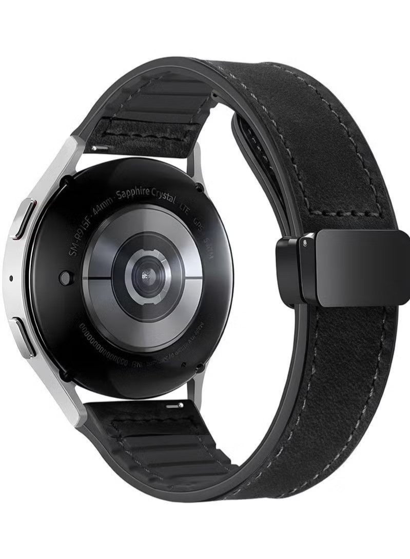 Magnetic Leather Band Compatible with Huawei Watch GT6/GT5/UItimate2/UItimate 46MM,Magnetic Buckle Replacement Leather Strap for GT4/GT4Pro/GT3/GT3Pro/GT2Pro/GT2 46mm Watch Band 22MM - Image 1