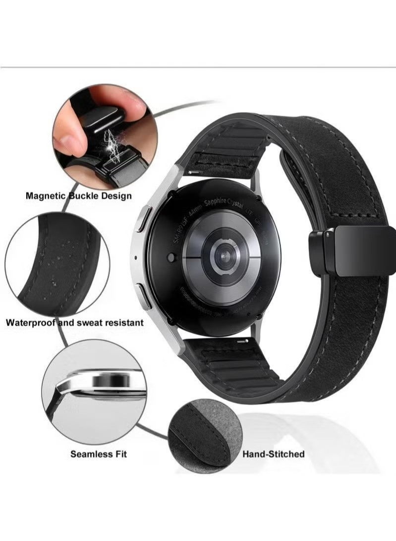 Magnetic Leather Band Compatible with Huawei Watch GT6/GT5/UItimate2/UItimate 46MM,Magnetic Buckle Replacement Leather Strap for GT4/GT4Pro/GT3/GT3Pro/GT2Pro/GT2 46mm Watch Band 22MM - Image 2