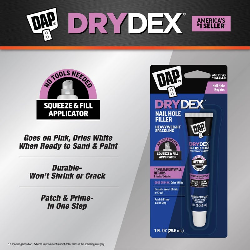 DAP DryDex Dry Time Indicator Spackling, Pink/White, 1 oz (7079800944) - Image 2