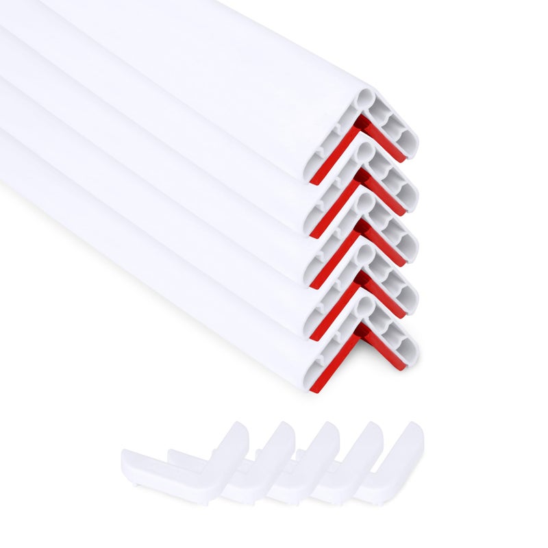 Rubber Bond Wall Corner Guard Edge Protector 1x1x36 inch Baby Proofing Corner Guards  SelfAdhesive Furniture Edge Strips for Home  Office 5 Pack White