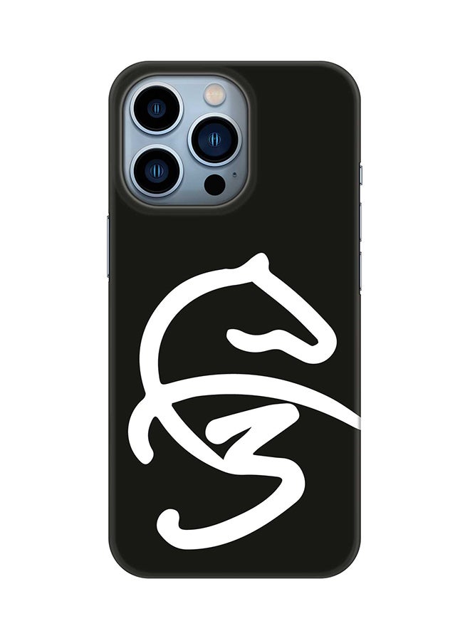 حافظة لأبل آيفون 14 برو رفيعة نمط كلاسيكي غلاف موبايل صلب PC درع بلمسة نهائية غير لامعة - نمط فاز3 أسود