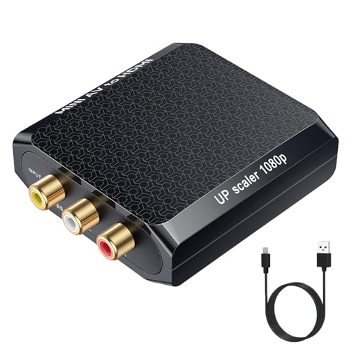 WENTER AV to HDMI Converter, 1080P RCA to HDMI Adapter, Mini Composite CVBS Audio Video Adapter Supports PAL/NTSC for VCR/VHS/Xbox/PS3/STB/N64/Wii/TV/PC/Blue-Ray DVD Players - Image 1