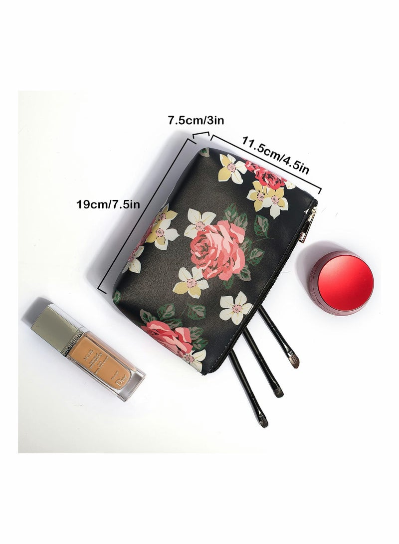 KASTWAVE 3 Pcs Makeup Bag Portable Travel Cosmetic Organizer Multifunction Waterproof Storage Bag Cute Toiletry Bags for Women and Girls - Image 4
