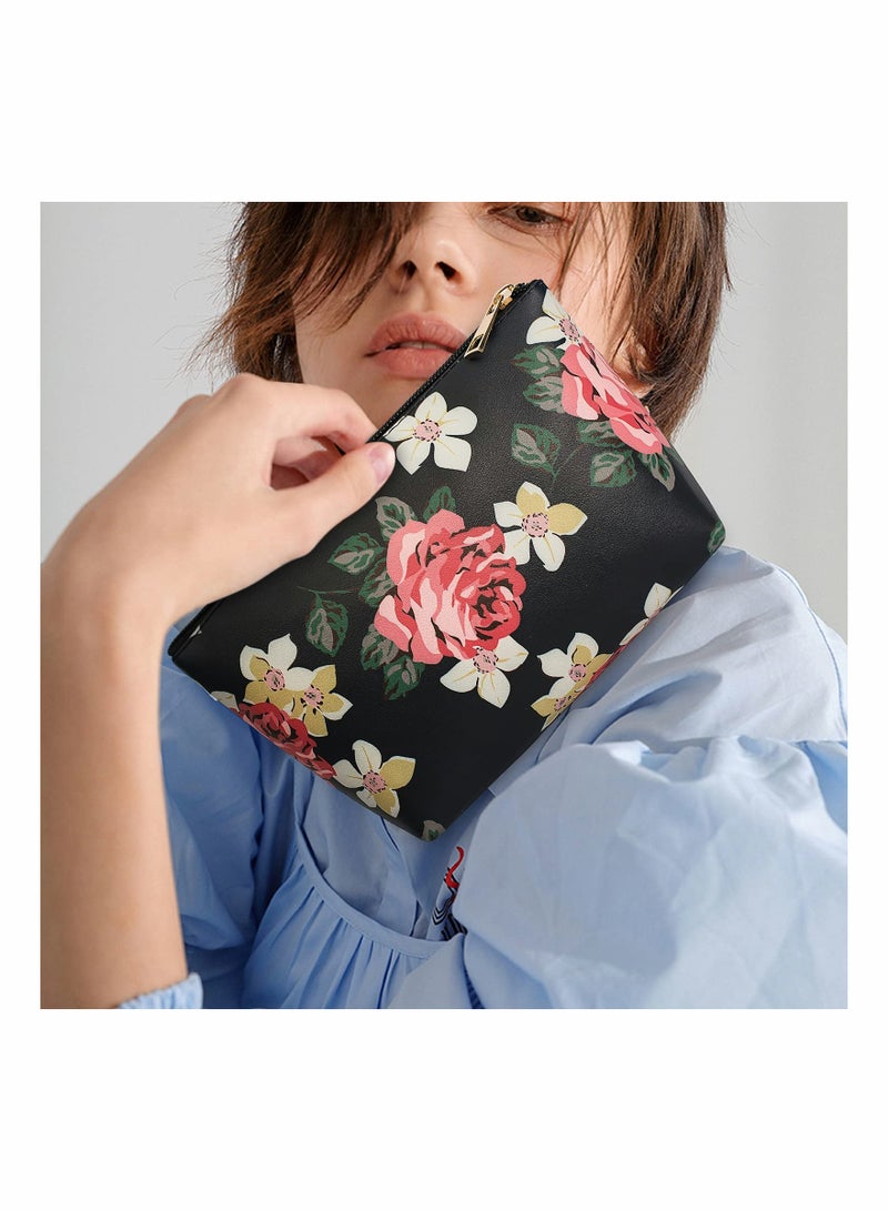 KASTWAVE 3 Pcs Makeup Bag Portable Travel Cosmetic Organizer Multifunction Waterproof Storage Bag Cute Toiletry Bags for Women and Girls - Image 2