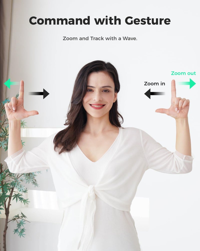 OBSBOT Tiny SE Webcam-1080P 100FPS-Extra Tripod-Video Call,HD PTZ Webcam,1/2.8" Sensor,Gesture Control,4X Zoom,AI Auto Track,LiveStream for Game/Meet/Educate-Web Camera for Desktop Computer,PC,Laptop - Image 5