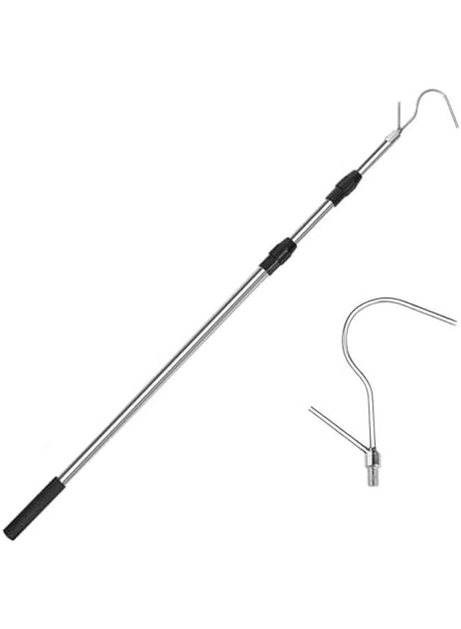 6.5 Ft Telescoping Truck Cargo Grabber Bed Extension Tool Heavy Duty Stainless Steel - Image 1