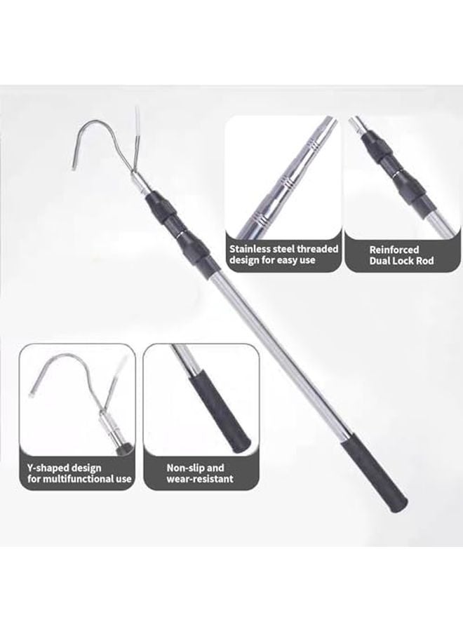 6.5 Ft Telescoping Truck Cargo Grabber Bed Extension Tool Heavy Duty Stainless Steel - Image 5