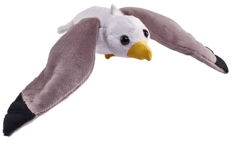 Wild Republic Pocketkins Eco Sea Gull  Stuffed Animal  5 Inches  Plush Toy  Made from Recycled Materials  Eco Friendly - Image 1
