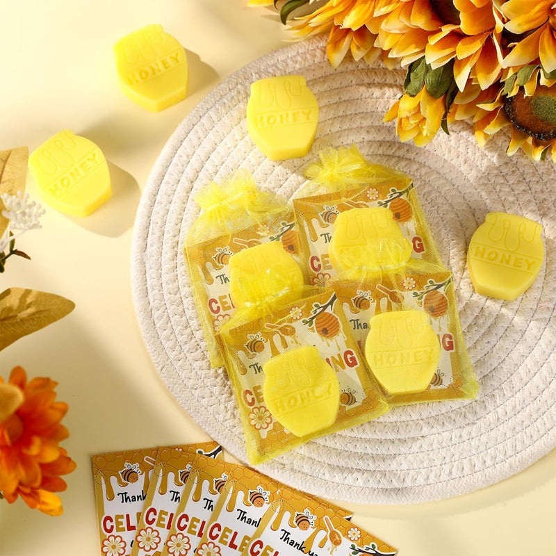 Conelist 24 Sets Bee Themed Baby Shower Soaps Set Honey Party Favors Guest Gifts with Thank You Cards Bags Bulk, Scented Soap or Gender Reveal Birthday Party Decoration Wedding Gifts - Image 5