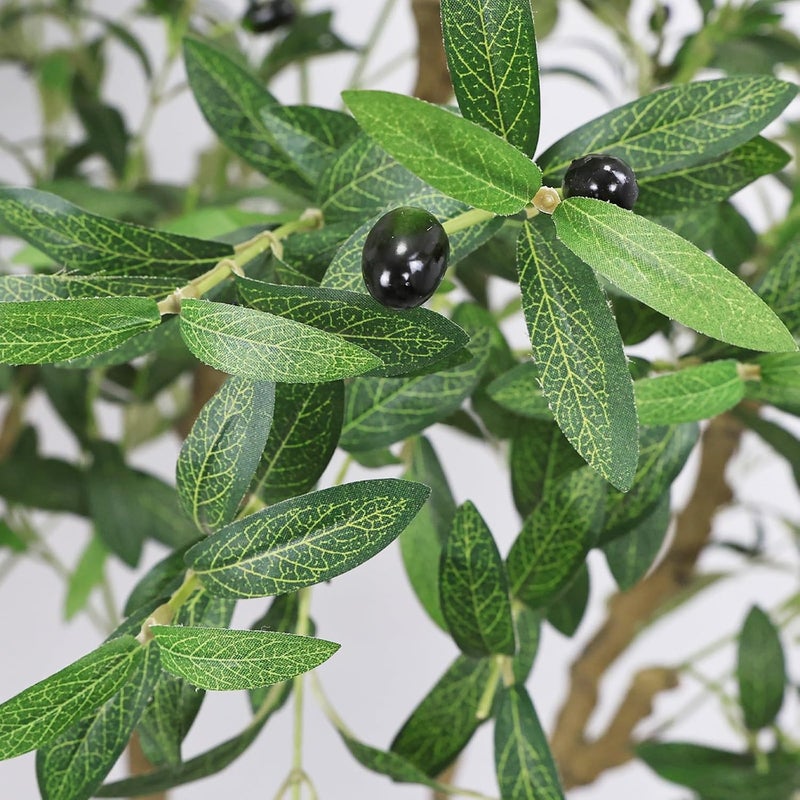 Sharpdo Indoor Artificial Olive Tree - 240cm High Simulation Olive Tree with Large Olive Branches and Realistic Fruits - Image 5
