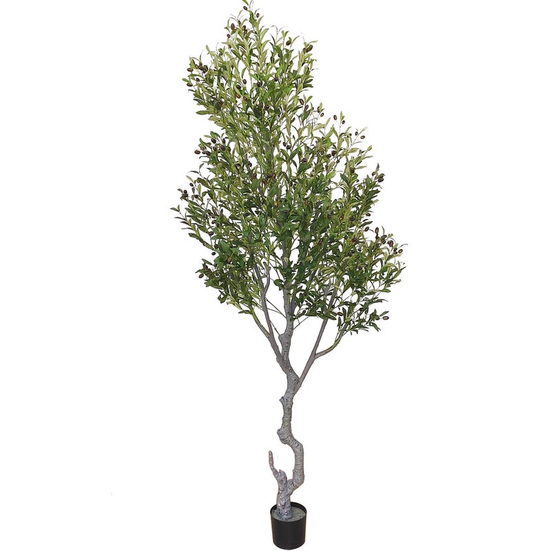 Sharpdo Indoor Artificial Olive Tree - 240cm High Simulation Olive Tree with Large Olive Branches and Realistic Fruits - Image 1