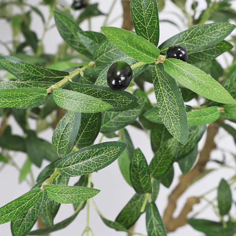 Sharpdo 240cm Tall Large Artificial Tree Olive Tree – Lifelike Faux Plant with Silk Leaves & Realistic Fruits, Modern Artificial Olive Tree Ideal for Living Room, Office, Hotel Lobby, Villa Entryway - Image 5