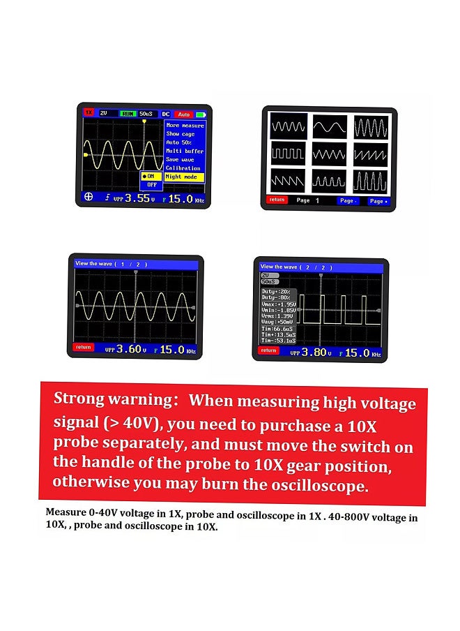 Generic - DSO PRO Digital Oscilloscope Handheld Oscilloscope Mini Palm Size Oscilloscope with 5M Bandwidth 20MS/s Sampling Rate - Image 1
